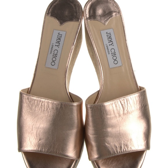 Jimmy Choo platform sandal wedges metallic - Picture 2 of 5